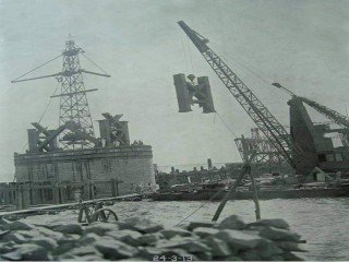 হার্ডিঞ্জ ব্রিজ নির্মাণ কালীন সময়ের স্থির চিত্র